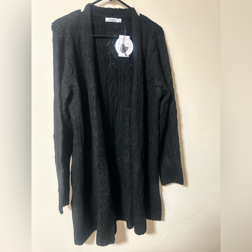 Ricki's Elegant Black Open Cardigan
